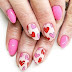 Valentine's Day Almond Press On Short & False Nails in Heart Design with Pink Color for Girls, Girlfriend and Wife