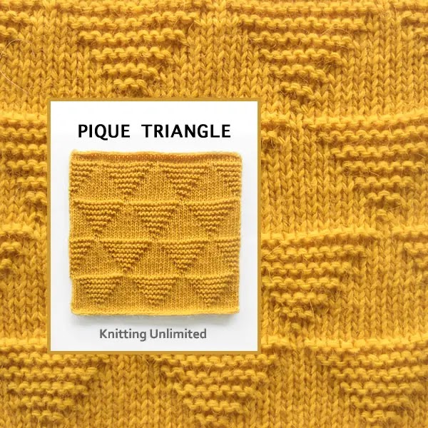 Pique Triangle Knit Purl Block 70
