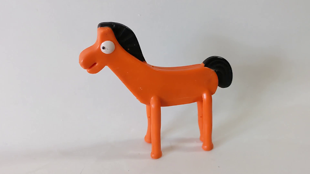 picture of orange horse toy
