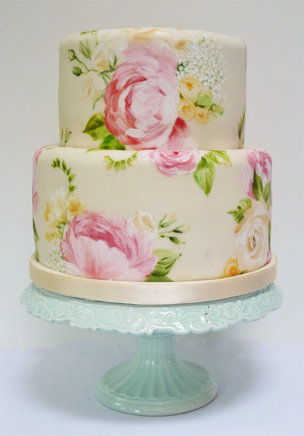 This is the cake I made last week It was based on the wedding flowers 