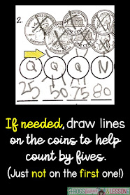 Counting Money with Students - Coins and Bills
