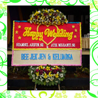bunga papan happy wedding toko bunga cibubur