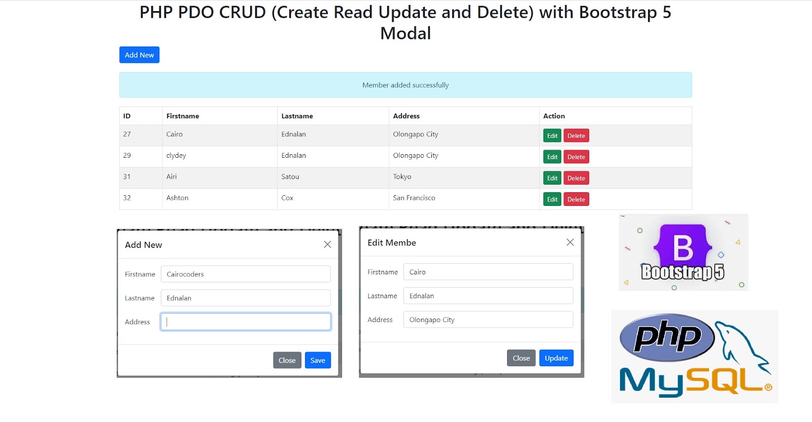 Https cdn jsdelivr net npm. PDO php. CRUD modal php. Modal Bootstrap 5. CRUD пример.