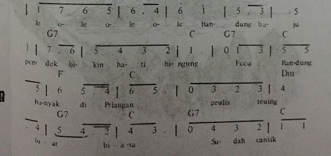 Not Angka Lagu Nasional - Ole Ole Bandung