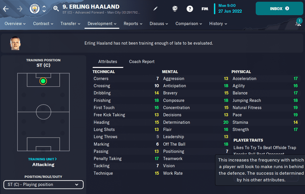 Player Traits Football Manager