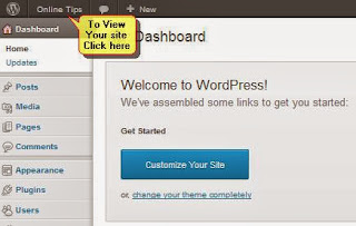 wordpress dashboard