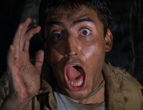alfred molina raiders of the lost ark.  and a very young Alfred Molina is cool as the tarantula-covered 