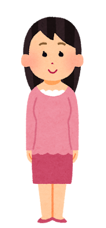 女性のイラスト（前向き）