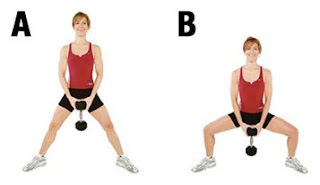 Dumbbells and sumo squats