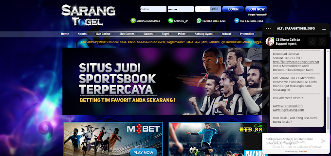 SARANGTOGEL Bandar  TOGEL  Online Terpercaya