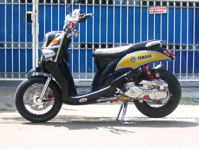 Ngecat MOTOR Yamaha mio Fino Supermoto Airbrush minimalis