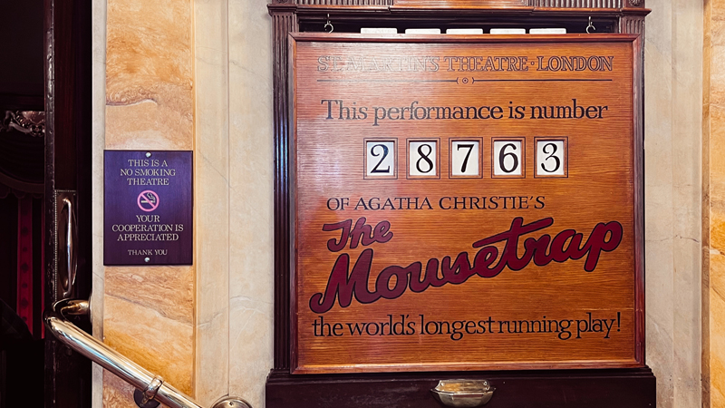 West End theatre London The Mousetrap Agatha Christie