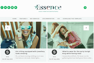 The Essence Blogger Templates with slider