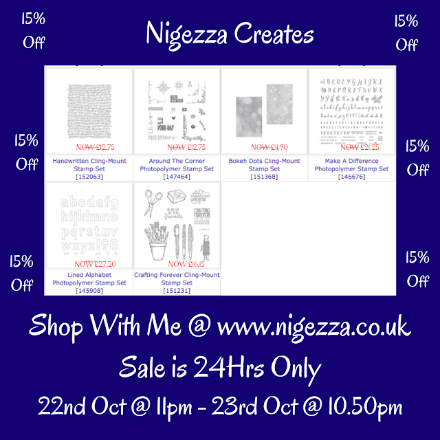 Nigezza Creates with Stampin' Up! 24hr Sale 15% off Stamp sets