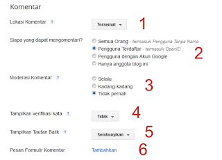 Cara Mengatur Kotak Komentar Blogger