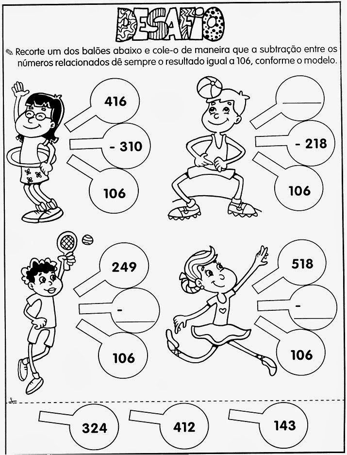 Atividades de matemática para imprimir 5 ano