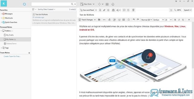 WizNote : une alternative à Evernote