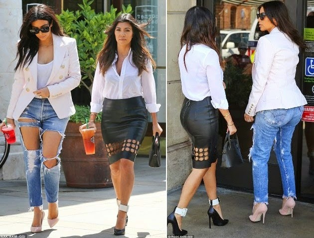 Photos: Kim Kardashian steps out in 'crazy' ripped jeans