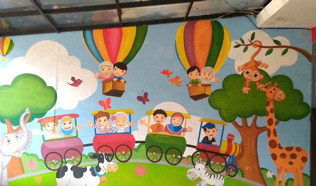 Lukisan Lukisan Mural Di Sekolah Di Dinding