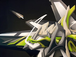 digital 3d arrow graffiti alphabet