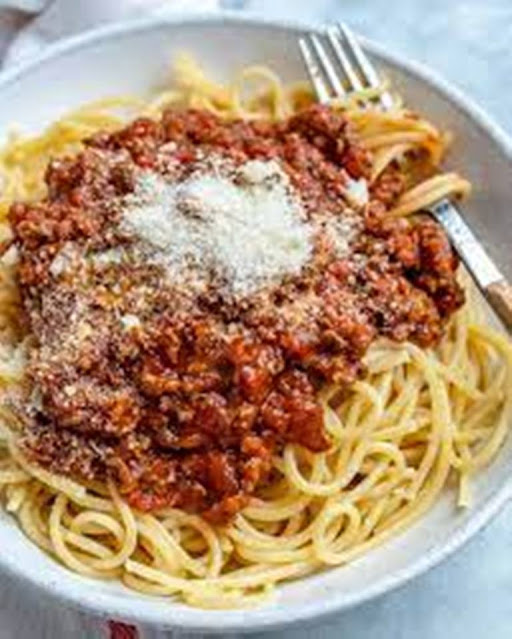 spaghetti with minced