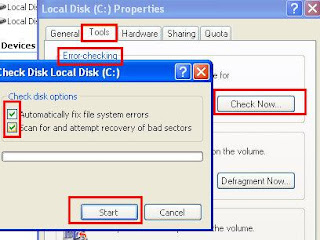 Fix Bad sector and error checking