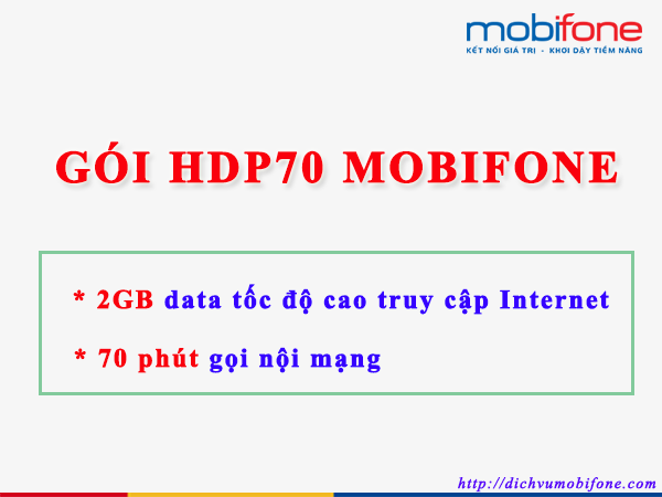 Đăng ký gói cước HDP70 Mobifone ưu đãi cực HOT