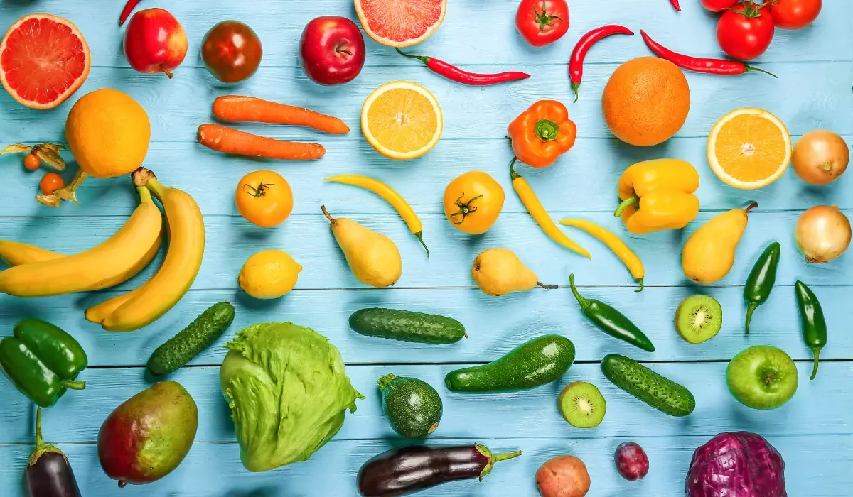 Colorful Moroccan fruits used in cooking