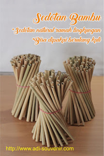 sedotan bambu souvenir