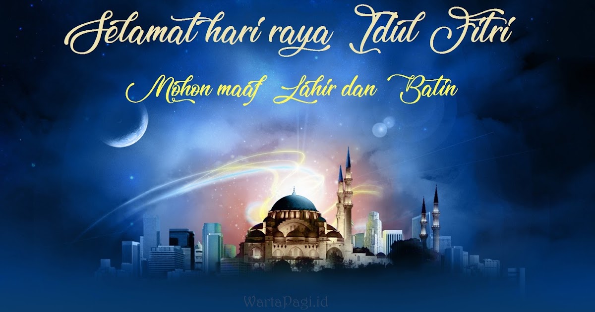 10 Gambar Kartu ucapan Idul Fitri terbaru 2019 yang Unik 