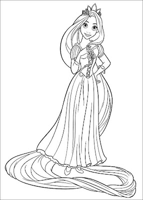 disney tangled rapunzel coloring princess