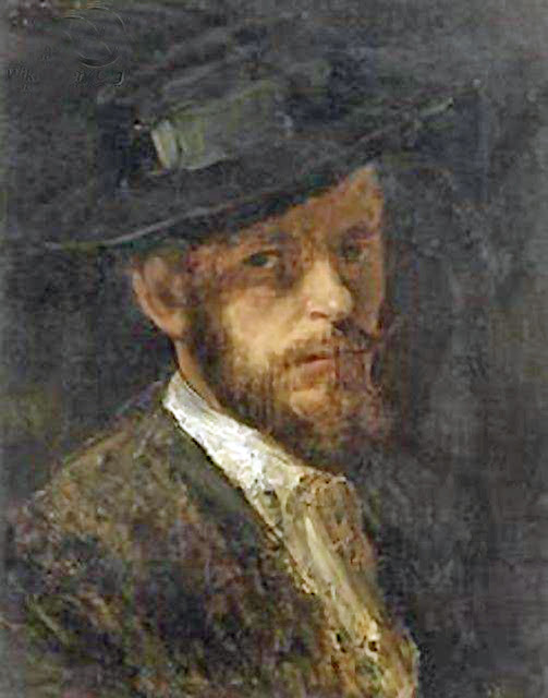 Wilhelm Leibl, Self Portrait, Portraits of Painters, Fine arts, Portraits of painters blog, Paintings of Wilhelm Leibl, Painter Wilhelm 