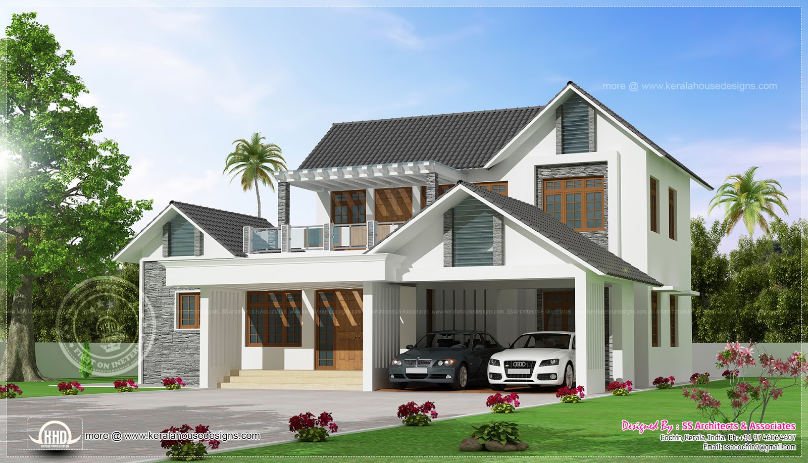  Awesome  modern  villa exterior elevation Home  Kerala Plans 