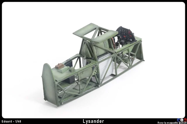 Cockpit du Lysander d'Eduard au 1/48.