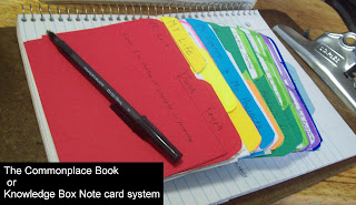 The Commonplace Book or Knowledge Box Note card system