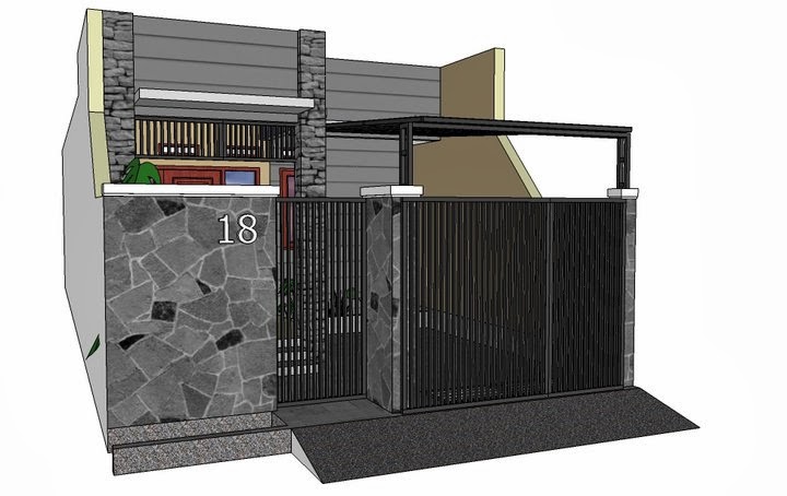 Contoh Pagar  Rumah  Minimalis  Modern  Inspirasi  Dekor Rumah 