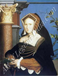 The Great Artist Hans Holbein Painting “Mary Wotton, Lady Guildford” 1527 31½" x 25½" St Louis Art Museum 