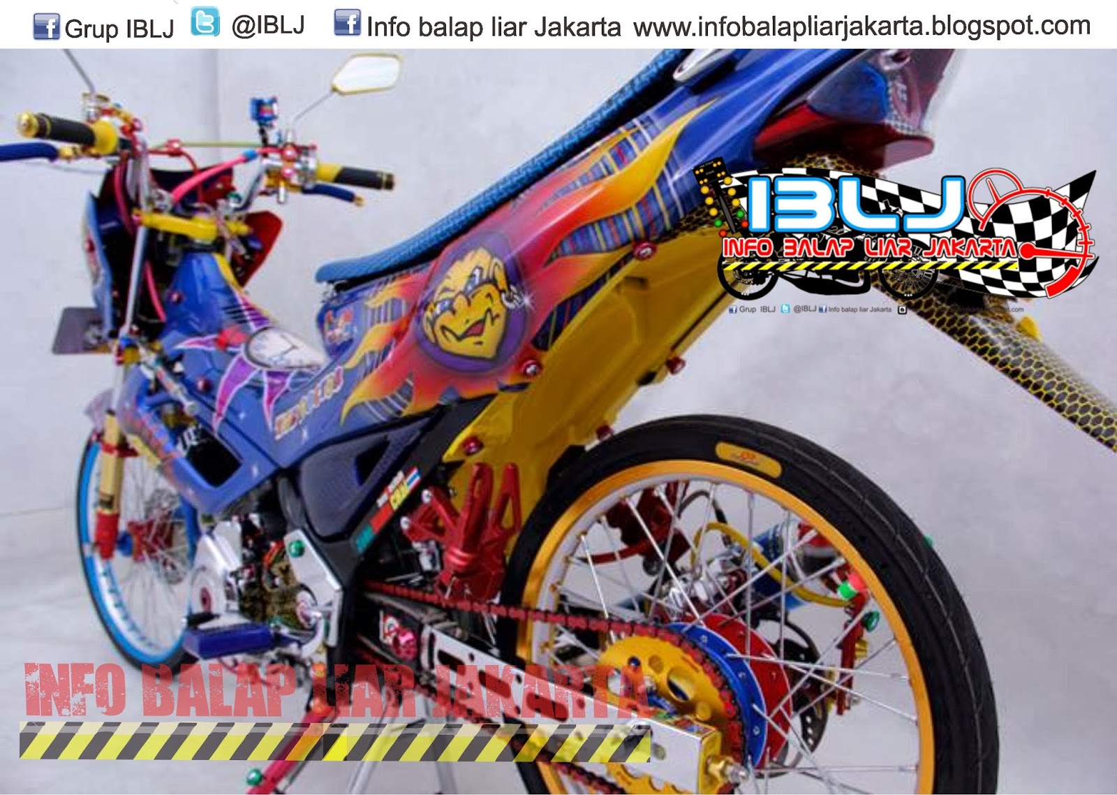 Motor Drag Ninja Satria FU Lip Lap Garut Jawa Barat