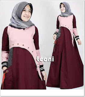 Baju Hijabers Polos Cantik Leoni Maxi Bahan Ima Platinum