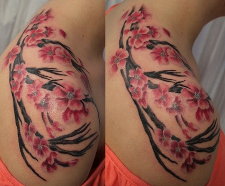 Tatuajes de flores japonesas -1