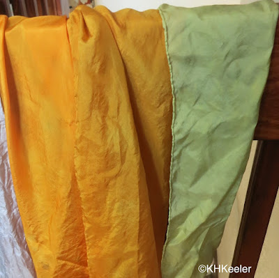 silk dyed with coreopsis