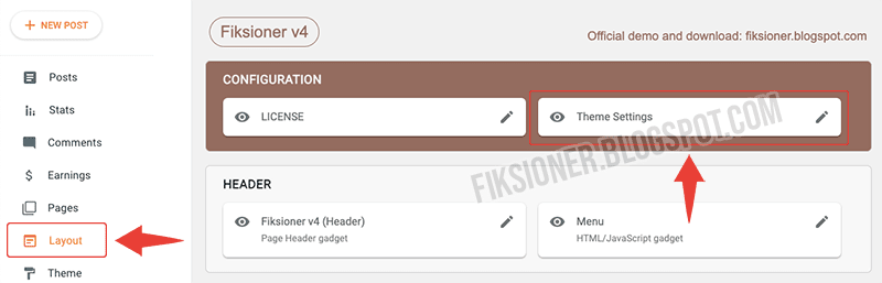 Fiksioner v4 Settings