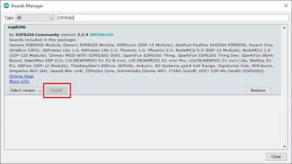 Cara Install Board ESP8266/NodeMCU di Arduino IDE