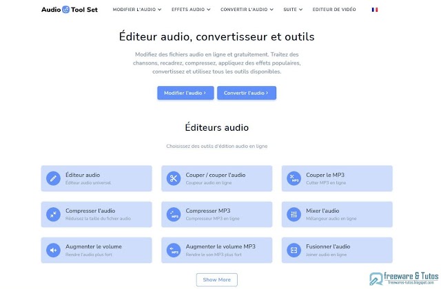 Audio Tool Set : une véritable boite à outils pour l'audio composée de 44 outils (édition, conversion, etc)