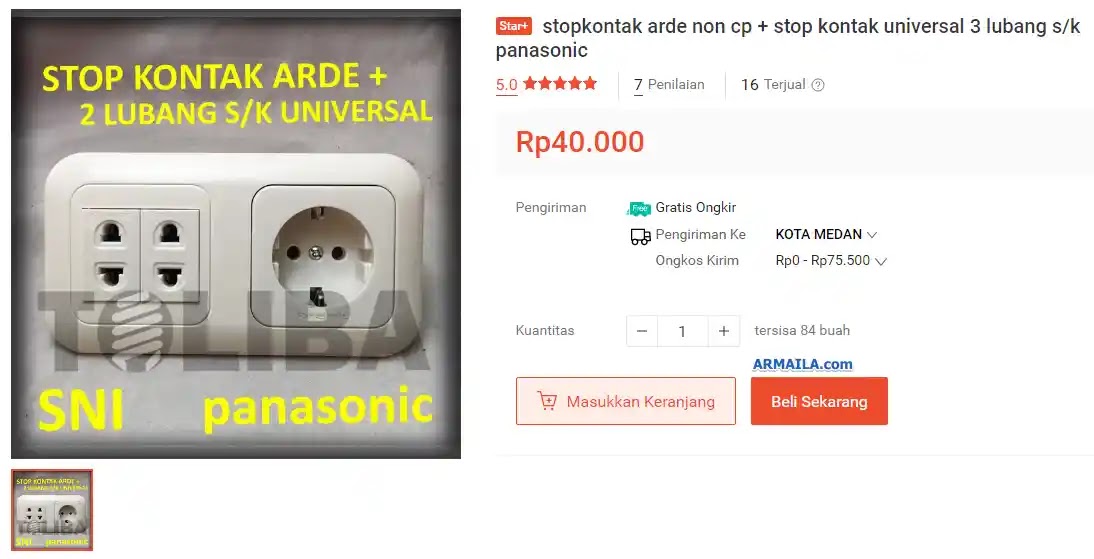 Stop Kontak Arde + Stop Kontak Universal