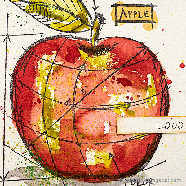 Layers of ink - Watercolor Apples Art Journal Tutorial by Anna-Karin Evaldsson. Lobo apple