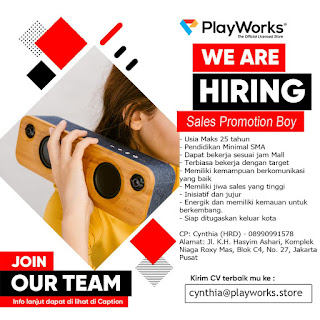 Lowongan Kerja - Job Vacancy : Playworks (Benteng Multi Indotama)