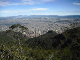 Bogotá D.C., Colombia, viewed from a high ...