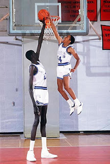 Manute Bol y Spud Webb