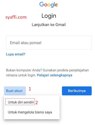 bikin akun google